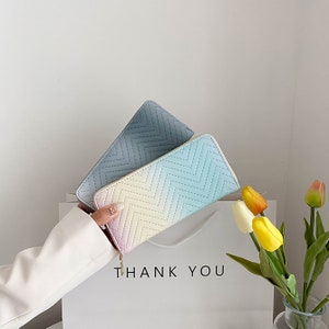 Portamonete multi-carta con cerniera lunga con rientro in Pu, regalo per donna, moda, regalo, regalo per lei, regalo di compleanno
