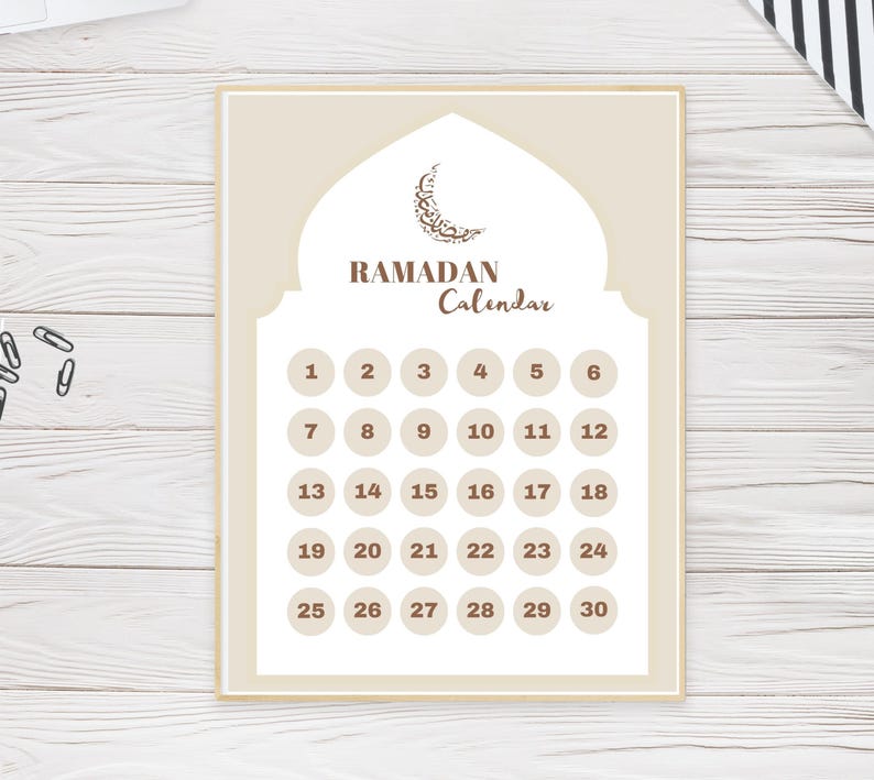 Ramadan Calendar 2026, Islamic Decoration (digital Download) - Etsy Israel