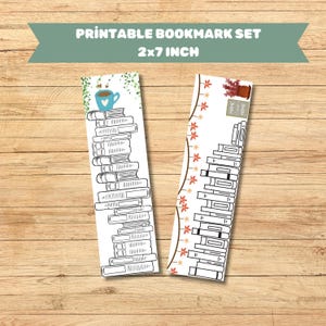 Reading Tracker Bookmark Printable Coloring For Adults and Kids, Cute Reading Log
