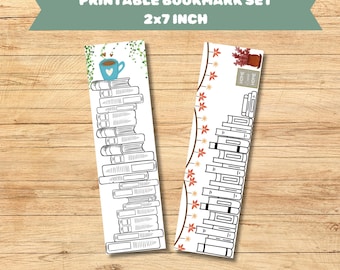 Reading Tracker Bookmark Printable Coloring For Adults and Kids, Cute Reading Log