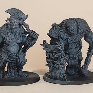 3D Printed Ogre Miniatures (Male & Female) – Resin – Bare or Hand-Painted Options Available