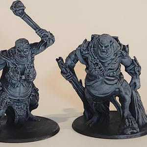 3D Printed Hill Giant Miniatures (Male & Female) – Resin – Bare or Hand-Painted Options Available