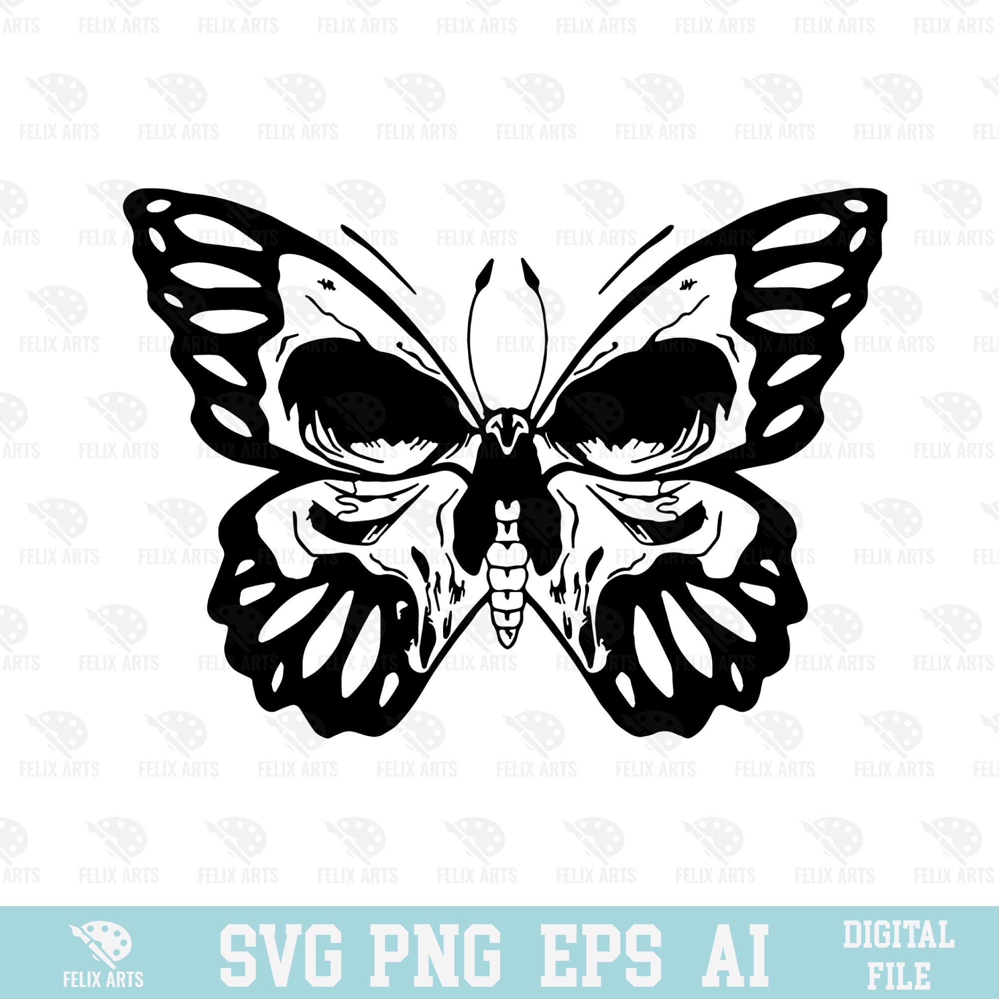 Ellie Tattoo / Butterfly SVG / DXF / PNG File - Cutting File for Silhouette  Cameo or Cricut or any other Cutter / Plotter