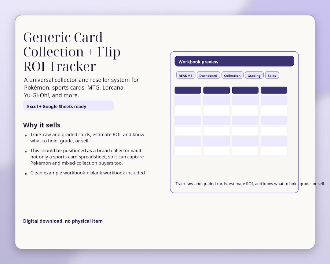 Trading Card Collection & Flip ROI Tracker, TCG + Sports Card Inventory ...