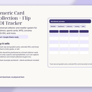 Mtg Excel Template - Etsy