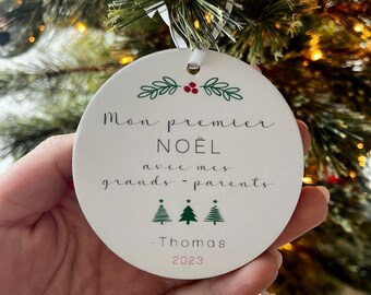 Personalized First Christmas Ornament for Grandparents