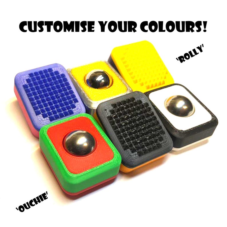Ball Roller Fidget Pain Stim Combo With Acupressure Spiky Pad - Fidget ...