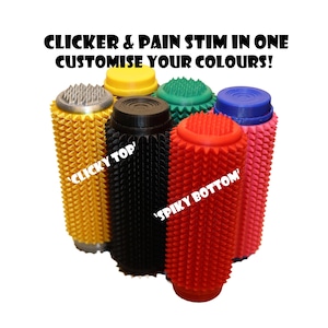 Spiked Sensorisk smärtstimulerande rulle med Clicker och Spikes - Fidget för ångestlindring