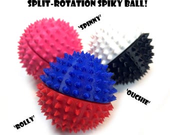 Spinning Spiky pain stim / fidget toy, Ouchie Spiked Ball with acupressure spikes and spinning action for ADHD and Neurodivergent Stimming