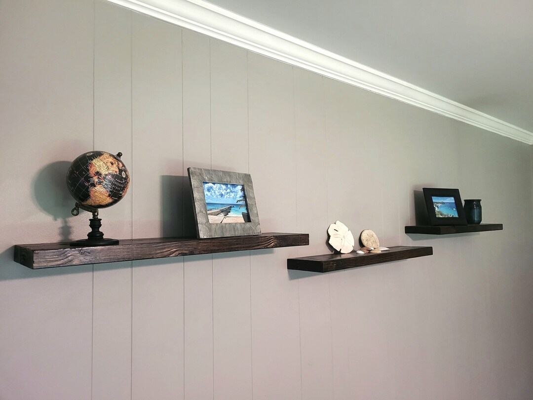 Matching Wooden Floating Shelves set of 3 Etsy