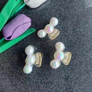 Pearl Hair Claw Hair Clips, Wedding Hair Clip, Gift for Her, Bridal Hair Accessories, Big Pearl Hair Clips