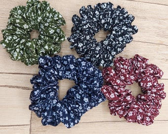 Oversize Ditsy Floral Scrunchies | XL Scrunchies | Vegan Hair Accessories | Bridesmaid Gift Set | Make your Own Set