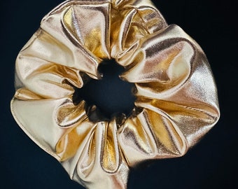 Gold Scrunchie Oversize Metallic Large Scrunchies Gift Set