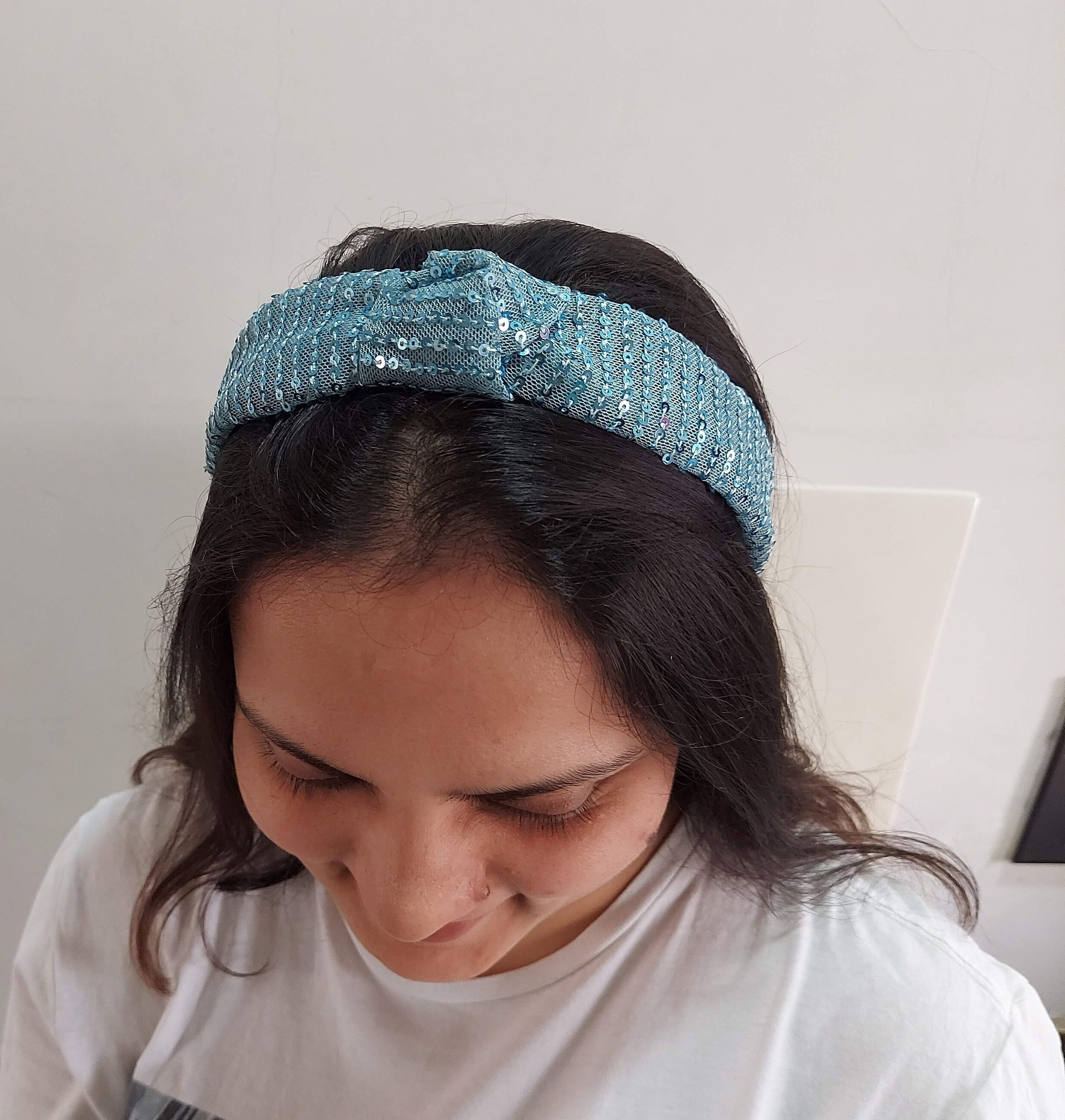 Cerchietto Con Nodo Brillante Per Donne - Fascia Capelli Paillettes