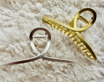 Metallic Hair Claw Clips Set, Minimalist Hair Clips, Hair Accessories, Wedding Hair Clip, Metallic Hair Grip, Gift for Her
