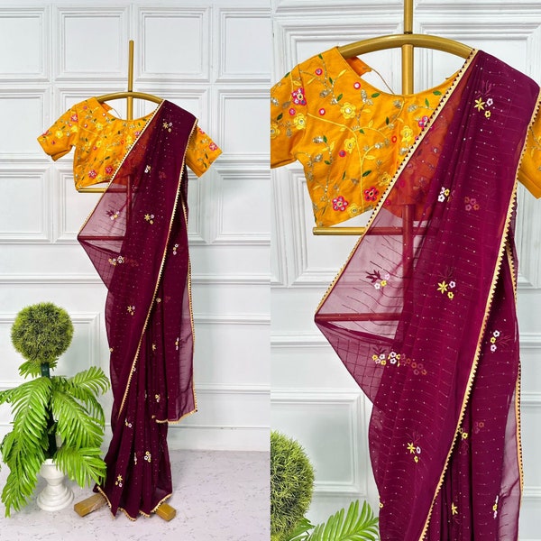 New Heavy Pure Banarasi Saree Sarees With Blouse Kanchipuram Silk Readymade Party Wear Sarees Bridal Saree With Stitched Blouse Sari Saris