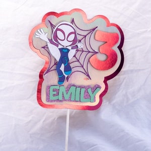 Ghost spider cake topper