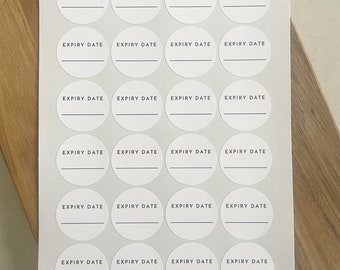 Expiry Date Labels . Best Before End Labels . Pantry Organisation Labels . Waterproof Storage Jar Organisation . Round Food Storage Labels