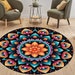 Round Jacquard Beach Rug main image 1