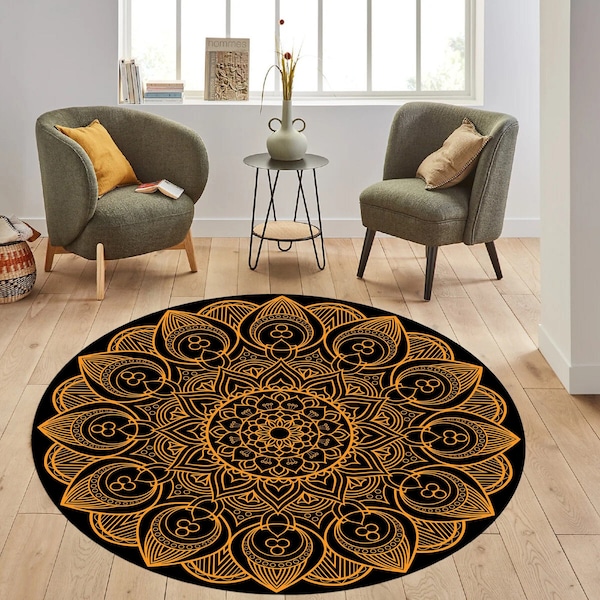 Mandala, Mandala Rug, Round Rug, Round Carpet,Mandala Pattern Round,Popular Rug,Themed Rug,Living Room Rug, Home Decor, Gift For Her, Ethnic