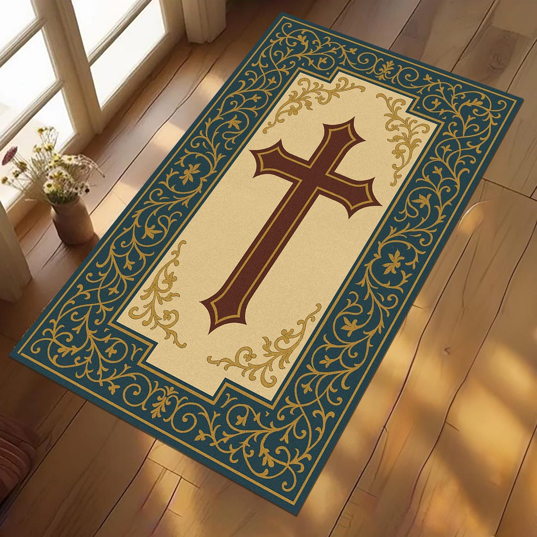 Personalized Christian Prayer Rug, Catholic Home Decor - Etsy