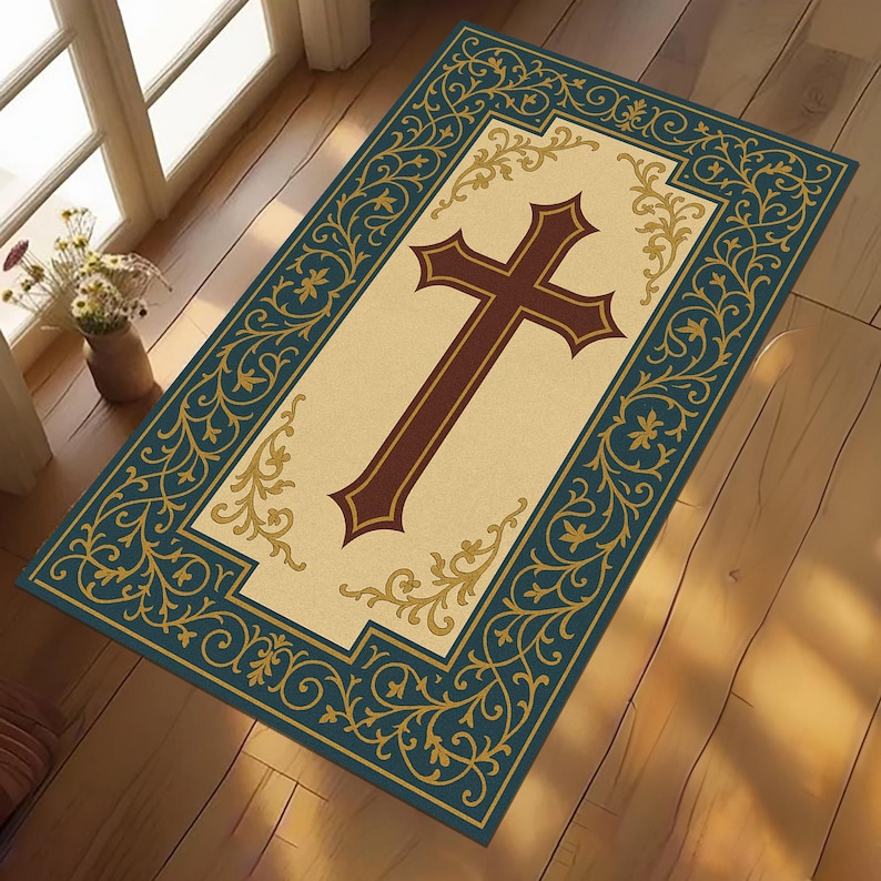 Rectangular Christian Images Personalized Christian Prayer Rug, Catholic Home Decor - Etsy