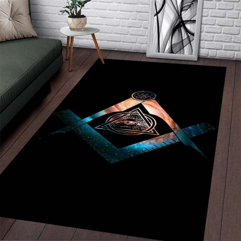 Comprar Alfombra masónica, alfombra con anillo Illuminati masón, alfombra  grande, alfombras con ojos que todo lo ven, alfombras para sala de estar