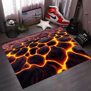 Lava, Lava Rug, Lava Pattern Rug, Lava look Rug, Fire Rug, Volcano Rug, Lava Look Area Rug, Gift Decor Rug, Lava Design Rug,Modern Decor Rug