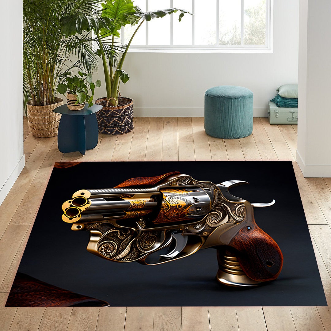 Weapon Rug Gun Rug Pistol Rug Gun Pattern Rug Rifle Rug Etsy