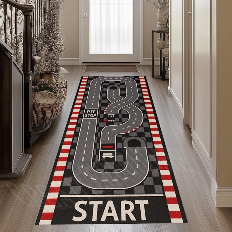 Race Track Rug - Etsy