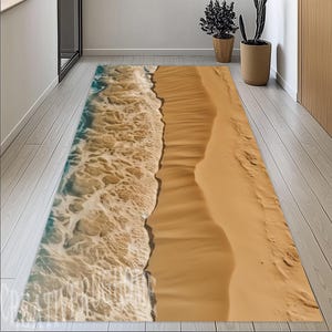 Sea Rug, Sea Runner Rug,Beach Rug,Clear Sea Rug,Sea Look Long Rug,Wave Runner Rug,Nautical Rug, Summer Gift, Hallway Rug, Water Surface Rug