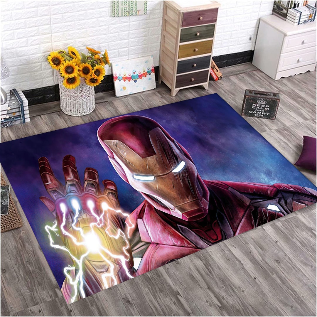 Iron Man, Ironman Rug,iron Man Rug, Super Hero Rug,kids Room Rug,game ...