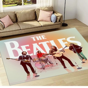 The Beatles, The Beatles Rug, Gift Beatles Rug, Fan Rug, Music Rug, Music Decor Rug, Personalized Rug, For Living Room Rug, Music Room Rug
