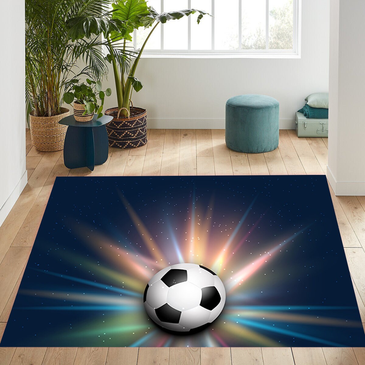Football Rug Soccer Rug Football Field Ball Football Ball - Etsy