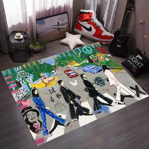The Beatles, The Beatles Rug, Gift Beatles Rug, Fan Rug, Music Rug, Music Decor Rug, Personalized Rug, For Living Room Rug, Music Room Rug