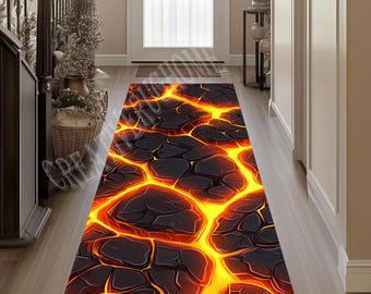 Alfombra Lava Runner, Piso Volcán, Alfombra para Pasillo