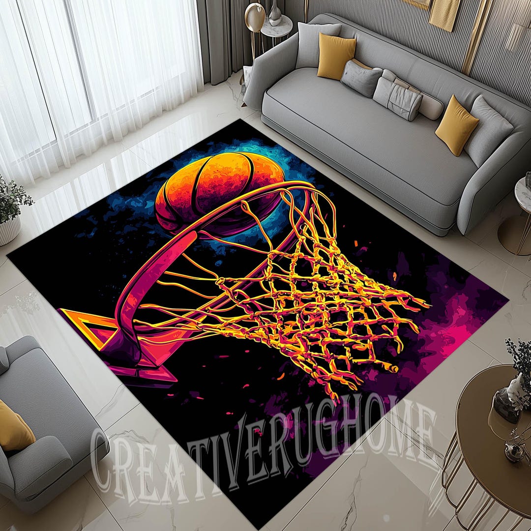 Basketball Rug, Basketball Ball,colorful Basketball Rug,basketball ...
