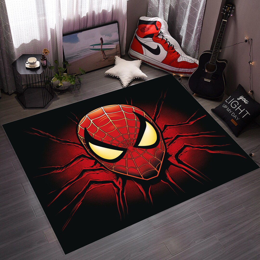 Spiderman, Spiderman Rug, Spider Man Rug, Kids Room Rug, Gift Spiderman ...