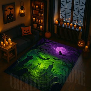 Halloween Rug, Happy Halloween Rug, Ghost Rug, Halloween Ghost Rug,Pumpkin Rug, Halloween Pumpkin Rug, Halloween Decor Rug,Autumn Decor Rug