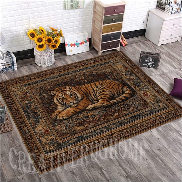 Tiger Rug - Etsy
