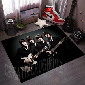The Beatles Rug, The Beatles Area Rug, Gift Beatles Rug, Beatles Fan Rug, Music Rug, Music Decor Rug, Personalized Rug, Beatles Decor Rug