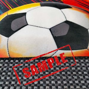 Alfombra de fútbol colorida, diseño de campo de fútbol, base de algodón antideslizante imagen 8