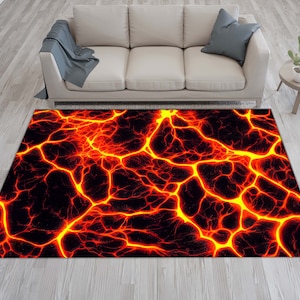 Lava, Lava Rug, Lava Pattern Rug, Lava look Rug, Fire Rug, Volcano Rug, Lava Look Area Rug, Gift Decor Rug, Lava Design Rug,Modern Decor Rug