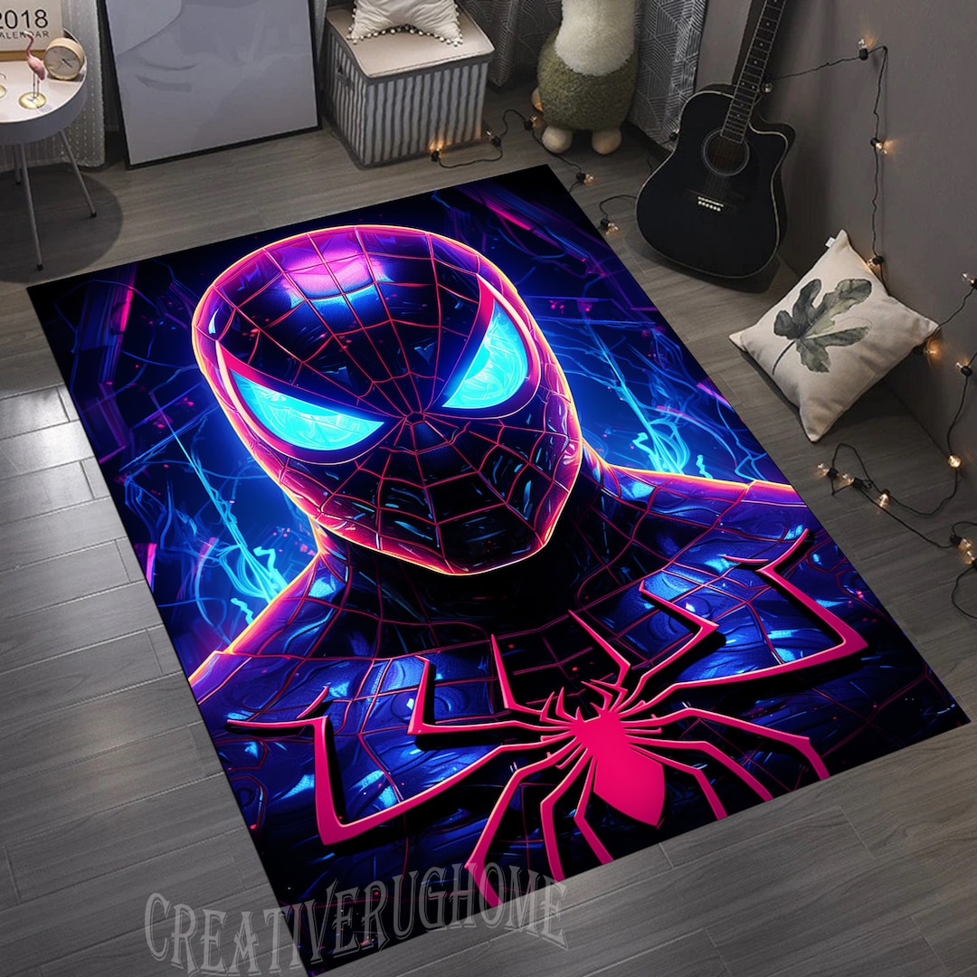 Spiderman, Spiderman Rug, Spider Man Rug, Kids Room Rug, Gift Spiderman ...
