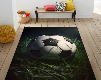 Tapete de futebol, impressão digital 3D, tapete para sala de jogos esportivos