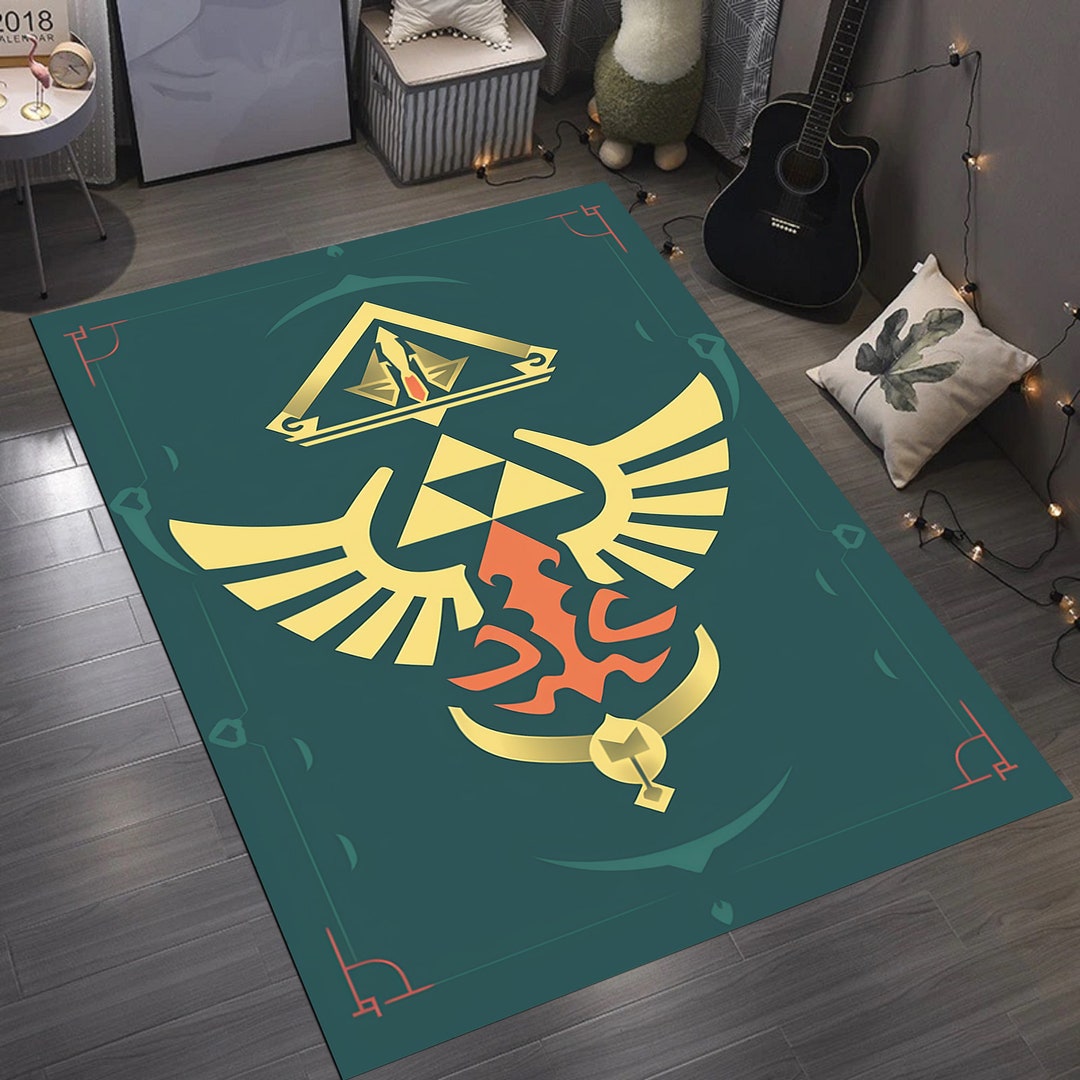 Zelda, Zelda Legend Rug, Legend of Zelda, Game Room Rug, Gaming Area