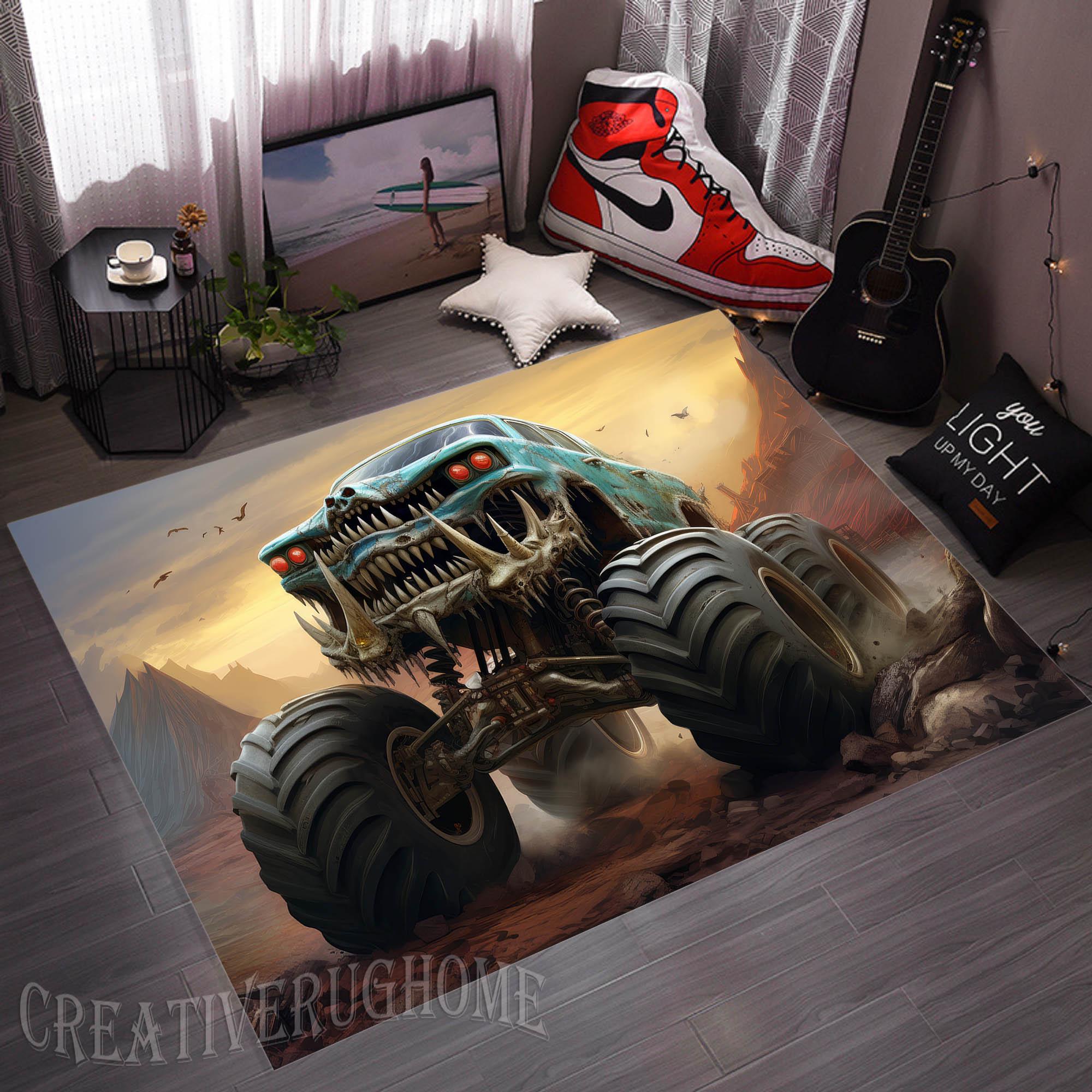 Monster Jam Rug Monster Truck Kids Rug, Racing Car Design, Boy's Room Decor - Etsy Canada