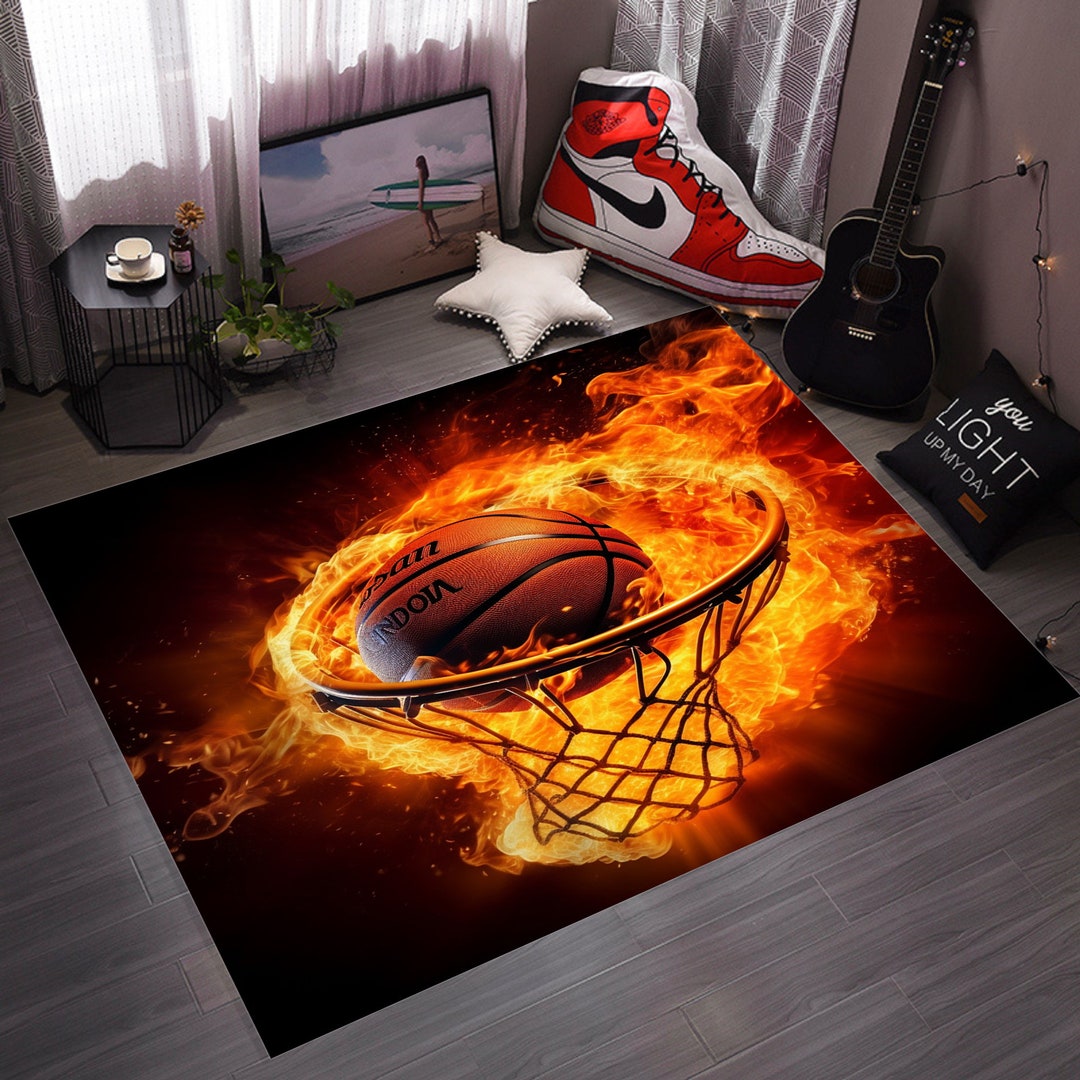 Basketball, Basketball Ball,basketball Ball Rug,basketball Court Rug ...