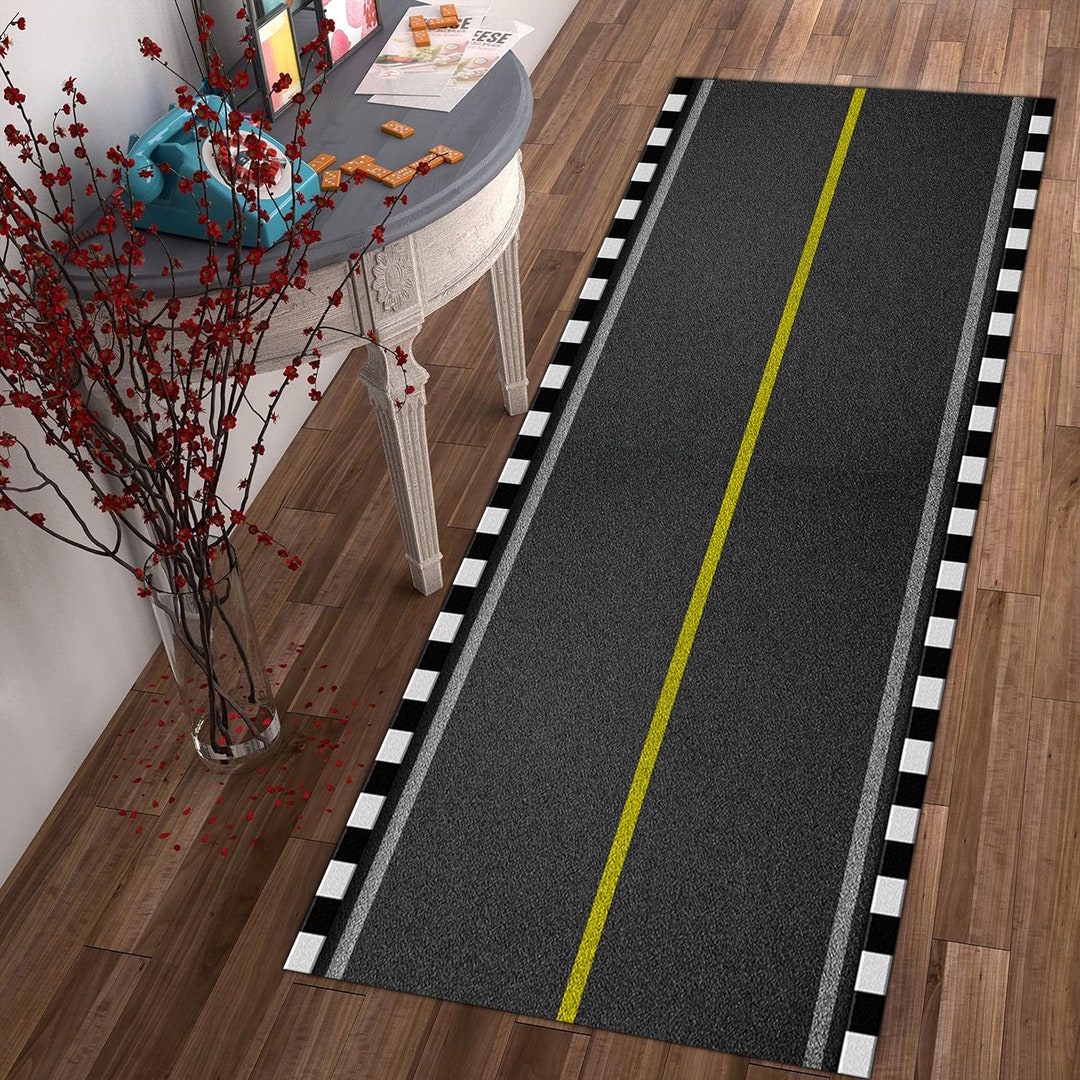 Race Track, Race Track Rug, Runner Rug,start Line,finish Line,kids Room ...
