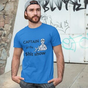 Captain of the SS T-Shirt with dark graphics, Unisex Jersey Short Sleeve Tee, Funny Shirt, Statement Shirt, Inspirational Shirt